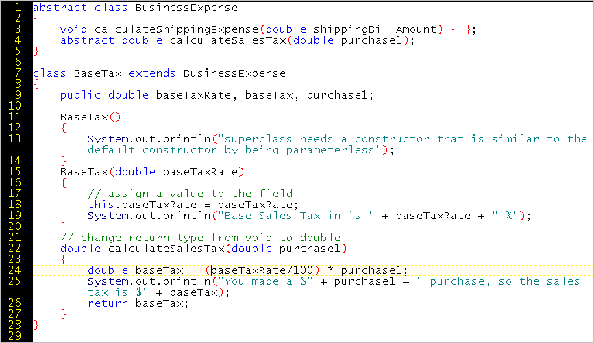 Encapsulation Java Example Program